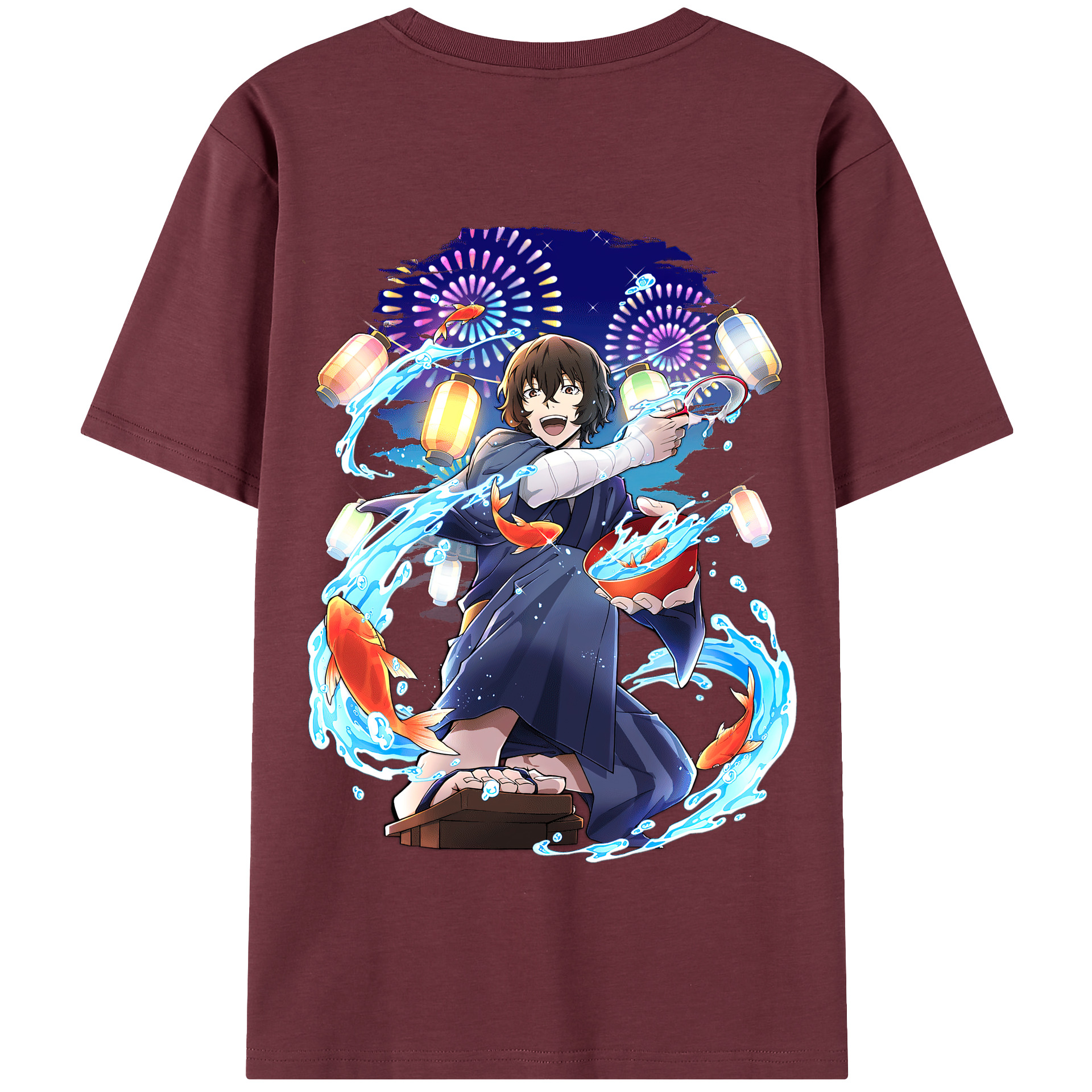 （画像用） 文豪ストレイドッグス Bungo Stray Dogs 綿100％半袖Tシャツ（背面プリント）